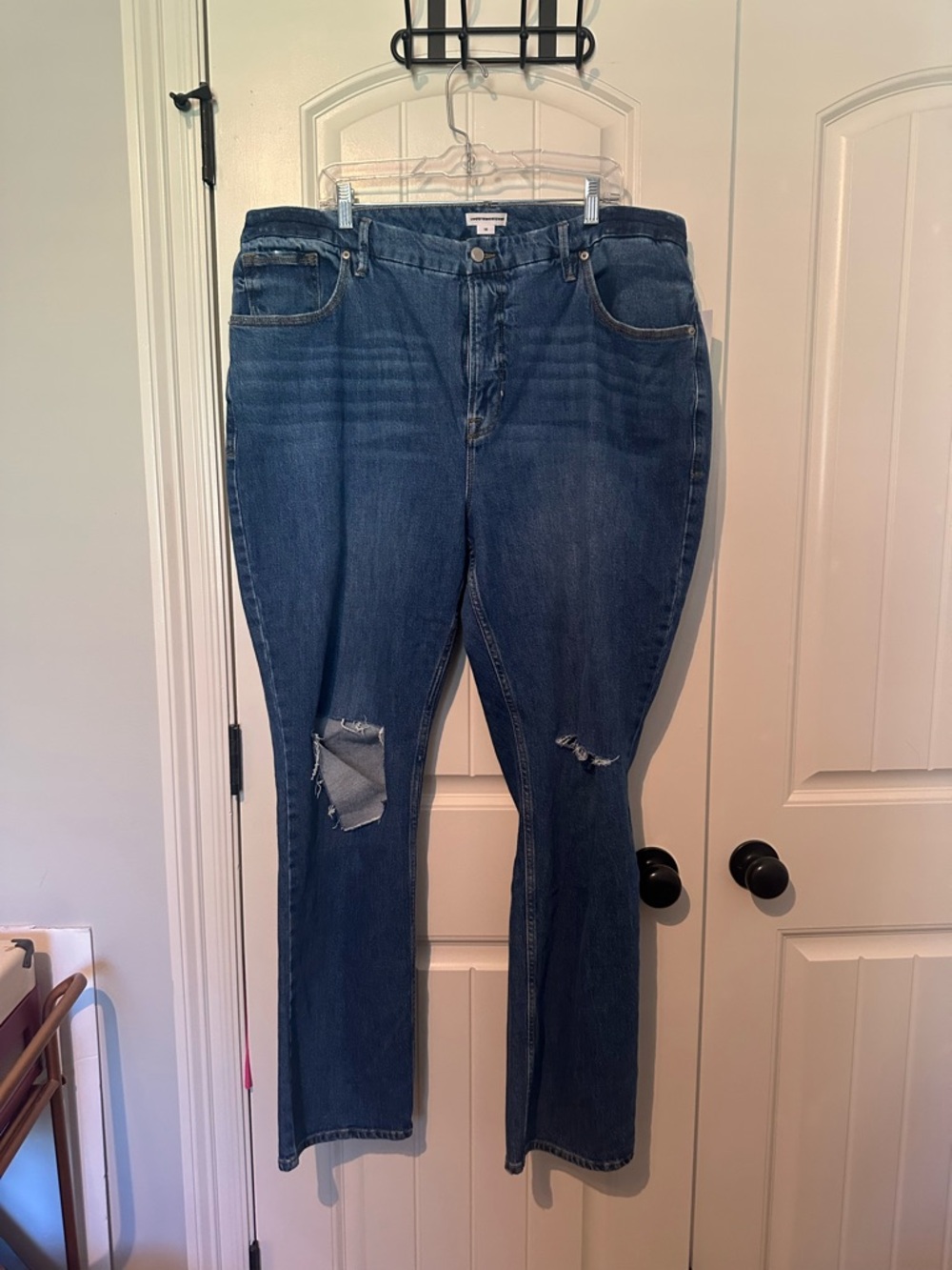 Good American Blue Distressed Skinny Jeans